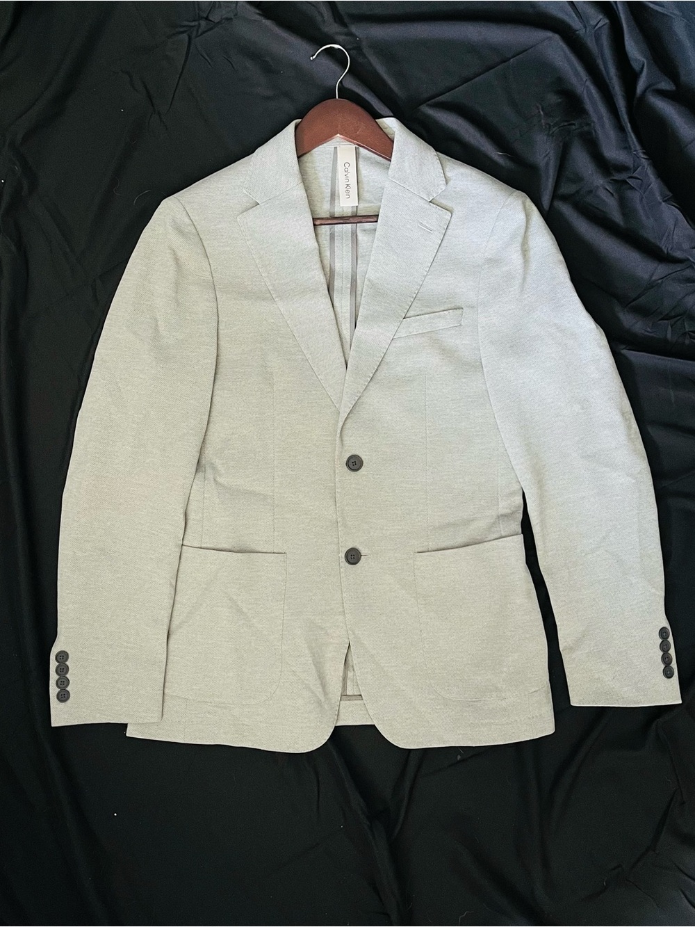 Calvin Klein Light Gray Men's Two-Button Blazer - Modern Fit